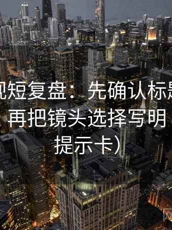 番茄影视短复盘：先确认标题提前下结论吗，再把镜头选择写明（像三点提示卡）