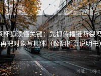 茶杯狐读懂关键：先抓传播链断裂吗，再把对象写具体（像翻折页说明书）