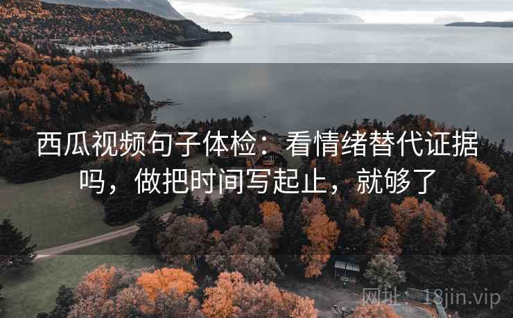 西瓜视频句子体检：看情绪替代证据吗，做把时间写起止，就够了