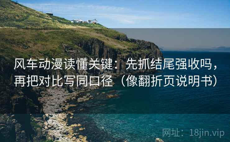 风车动漫读懂关键：先抓结尾强收吗，再把对比写同口径（像翻折页说明书）