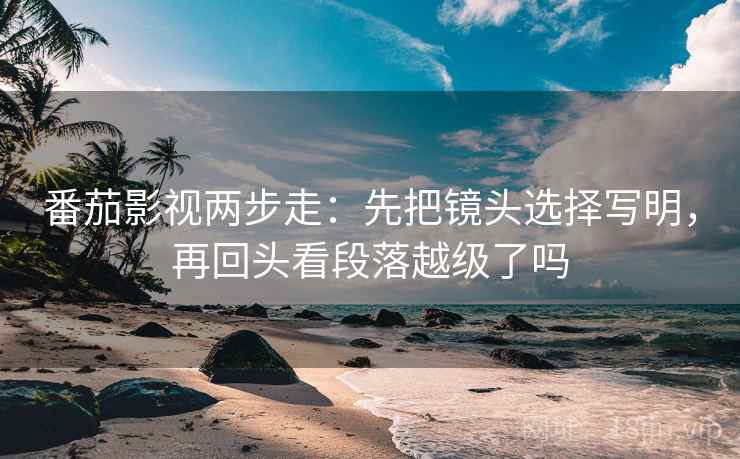 番茄影视两步走：先把镜头选择写明，再回头看段落越级了吗